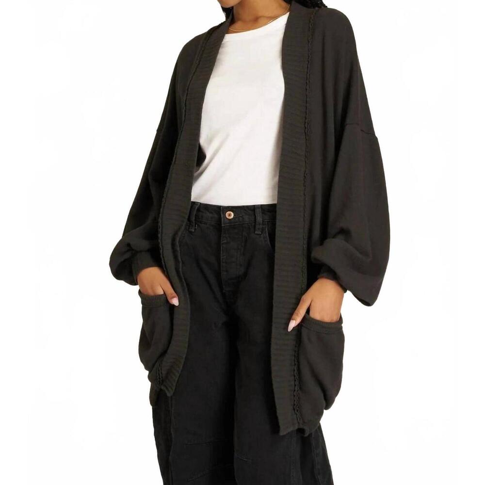 NEW PROJECT SOCIAL T azalea boyfriend cardigan in vintage black